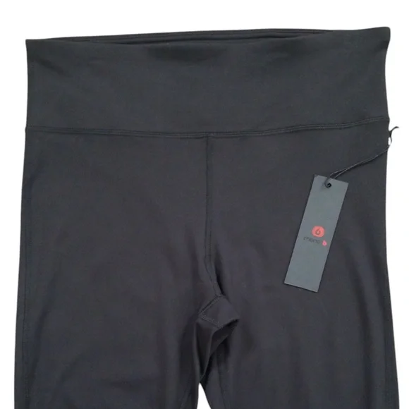 Mono B Women's Black Shredded‎ Knee Laser Cut High Waist Leggings Size XL NEW - Picture 7 of 15